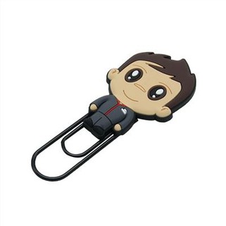 Lindo clip de papel de dibujos animados de PVC suave 2D